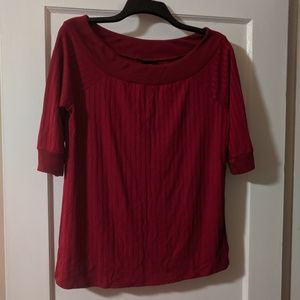Burgundy Boatneck Top
